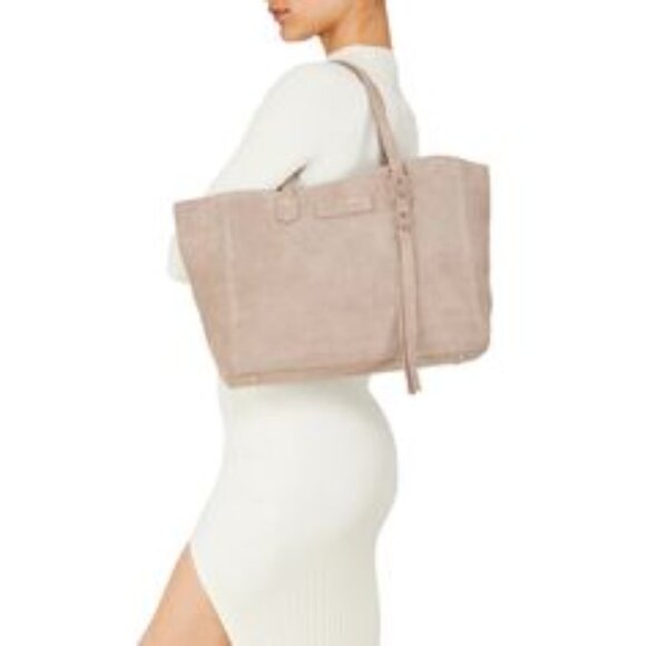 M.I.L.A. Luxury Suede Tote Bag - Taupe - NWT - Picture 1 of 9